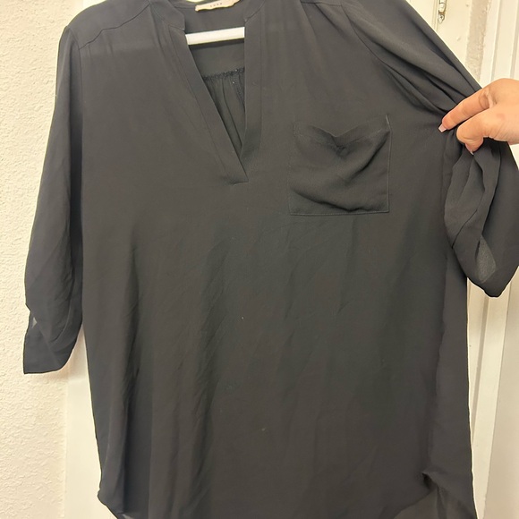 Bundle Lush Tunic Sheer Size Small black white Blouse Business Casual Work Wear - Picture 12 of 14